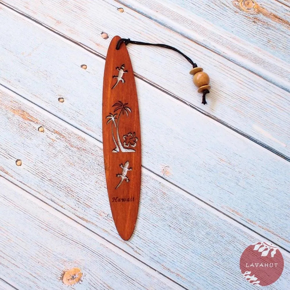 Gecko Hawaiian Wooden Bookmark - Made in Hawaii