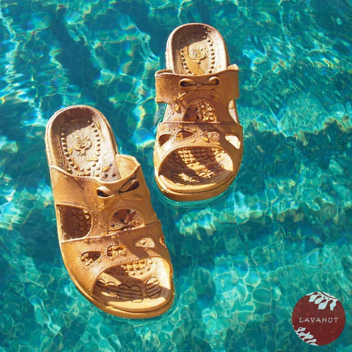 Golden Brown Bow™ - Pali Hawaii Sandals - Made in Hawaii