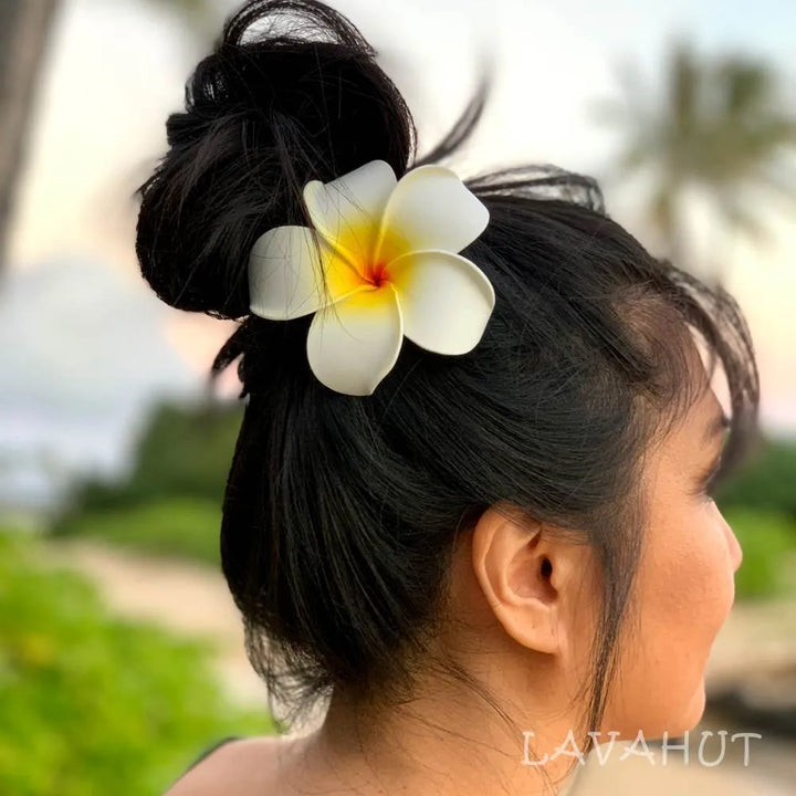 Golden Plumeria Flower Ear Stick - Made in Hawaii