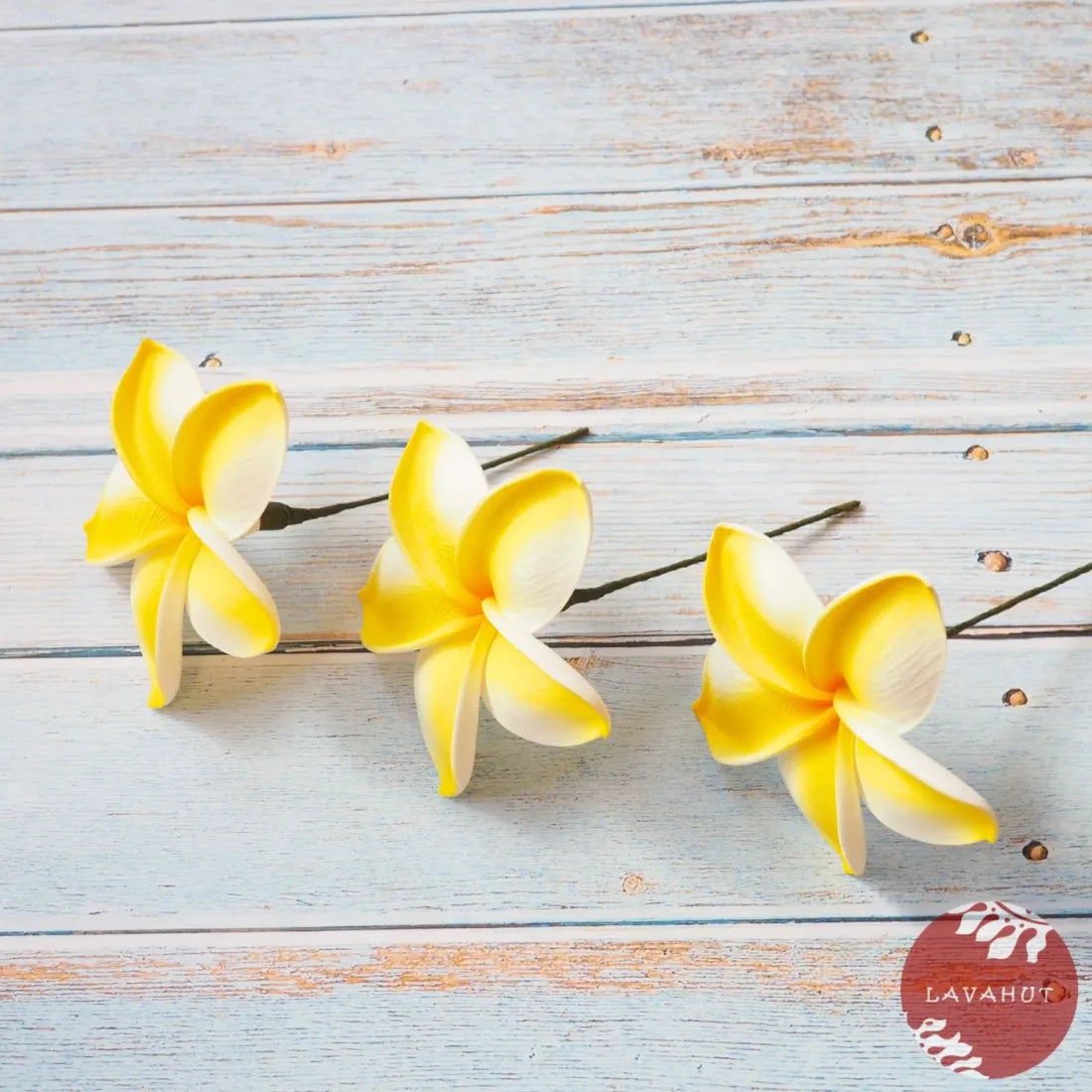 Golden Plumeria Flower Ear Stick - Made In Hawaii
