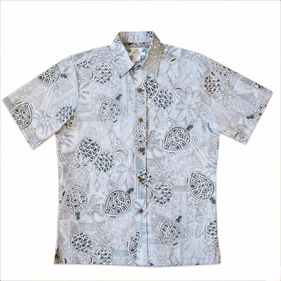 Grey Kaena Hawaiian Reverse Shirt - Men’s Shirts