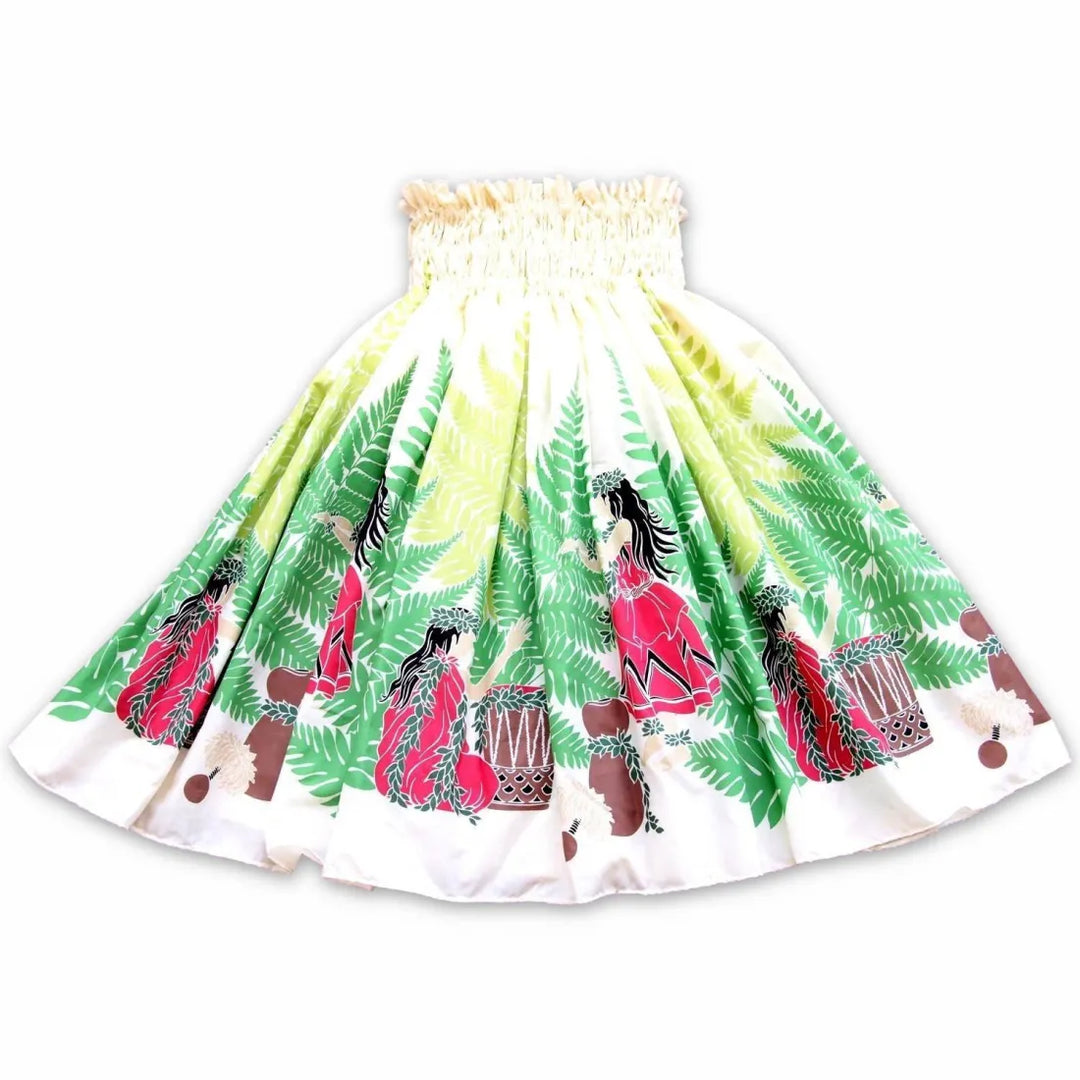 Halau Cream Single Pa’u Hawaiian Hula Skirt - Made in Hawaii