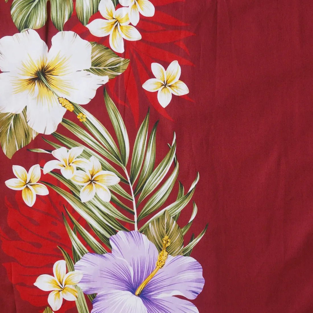 Hamakua Red Hawaiian Border Shirt – Authentic Hawaiian Border Men's Shirts by Lavahut