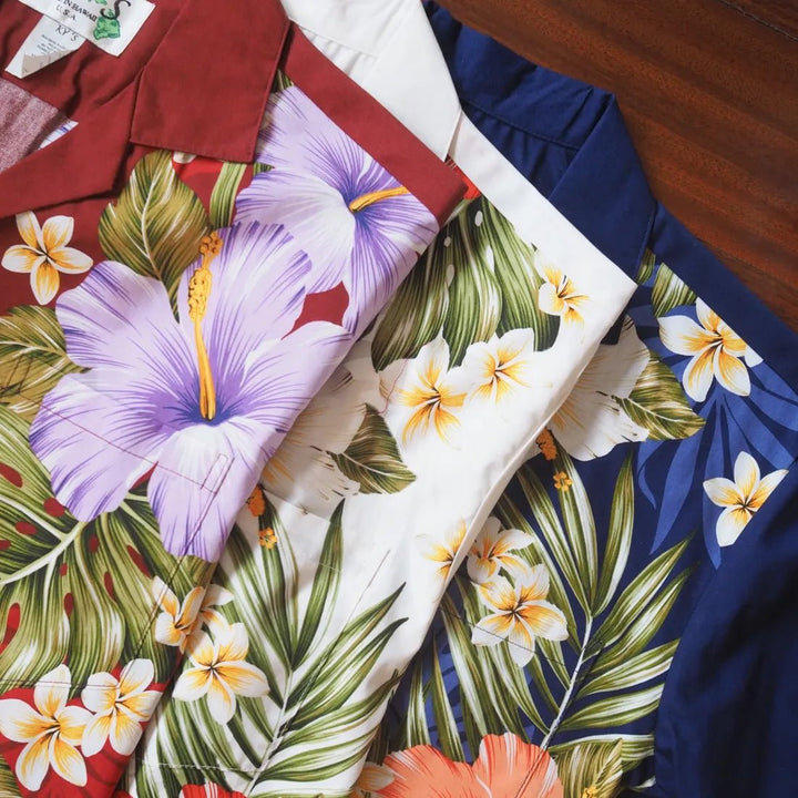 Hamakua Red Hawaiian Border Shirt – Authentic Hawaiian Border Men's Shirts by Lavahut