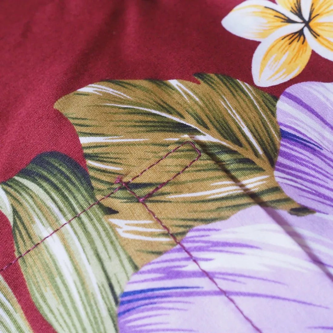Hamakua Red Hawaiian Border Shirt – Authentic Hawaiian Border Men's Shirts by Lavahut