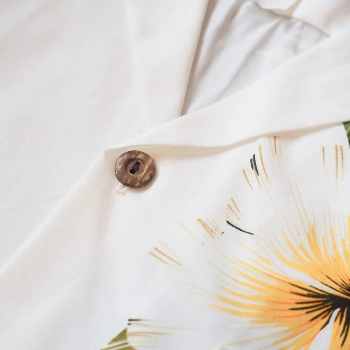 Hamakua White Hawaiian Border Shirt – Authentic Hawaiian Border Men's Shirts by Lavahut