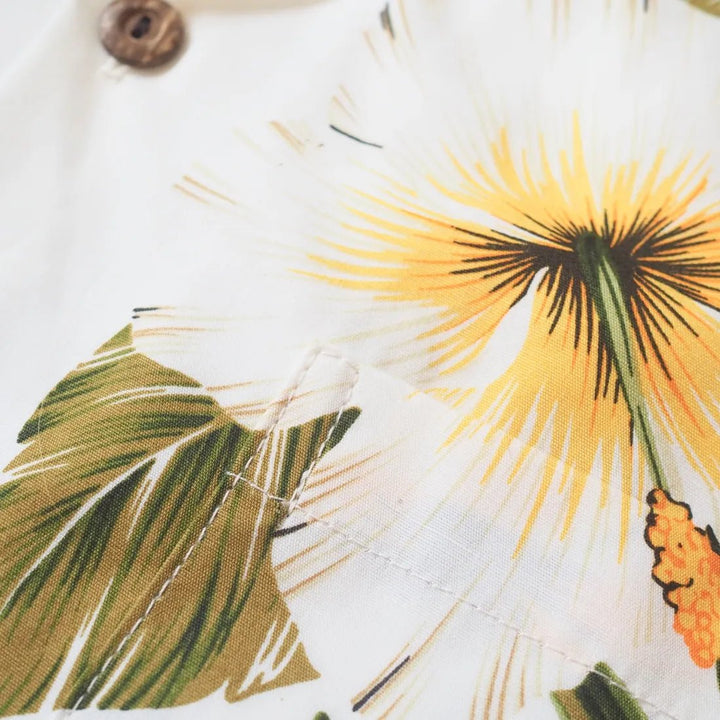 Hamakua White Hawaiian Border Shirt – Authentic Hawaiian Border Men's Shirts by Lavahut