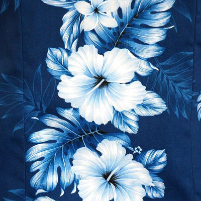 Hanalei Blue Hawaiian Cotton Fabric By The Yard - Made In Hawaii