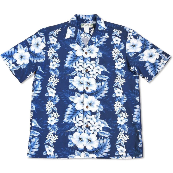 Hanalei Blue Hawaiian Cotton Shirt - Made in Hawaii