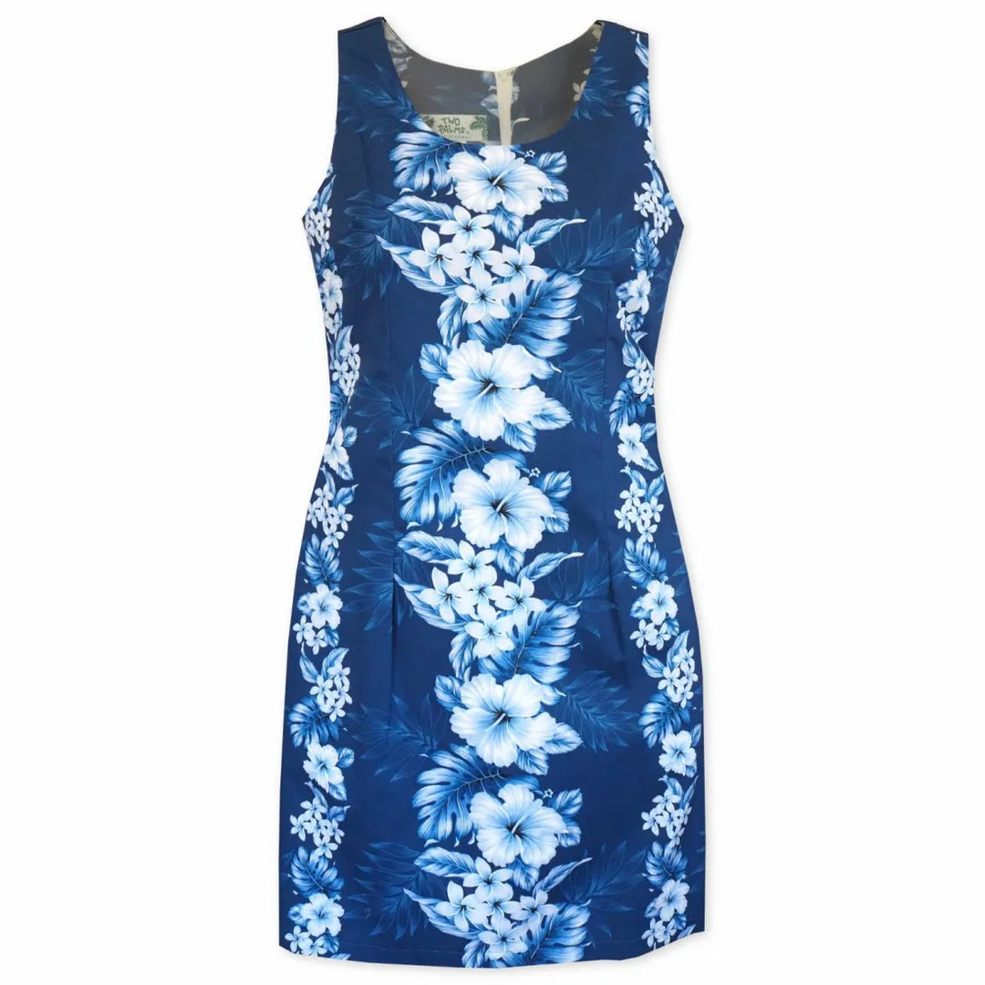 Hanalei Blue Short Hawaiian Tank Dress - Made in Hawaii