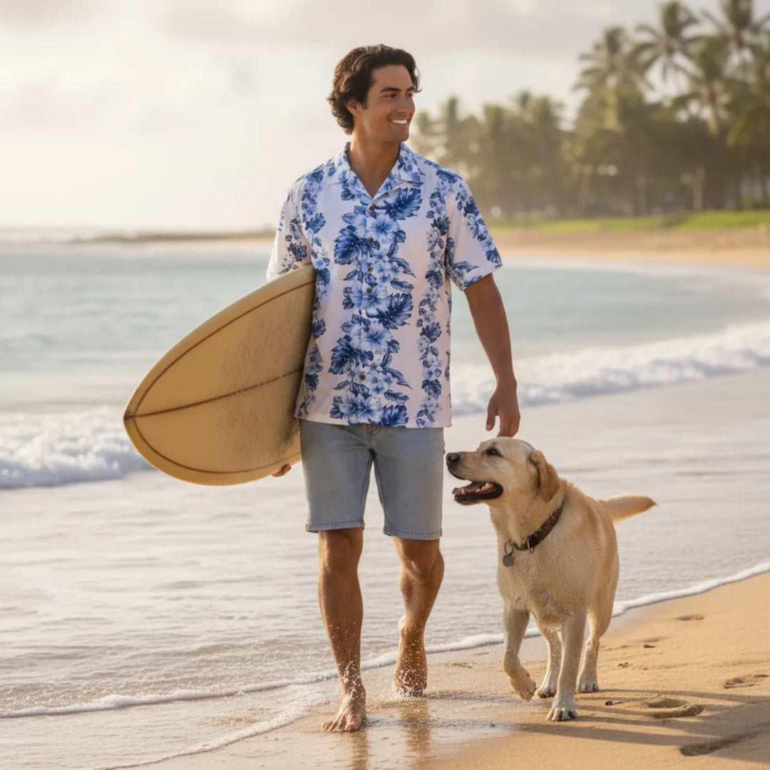 Hanalei White Hawaiian Cotton Shirt - Made in Hawaii