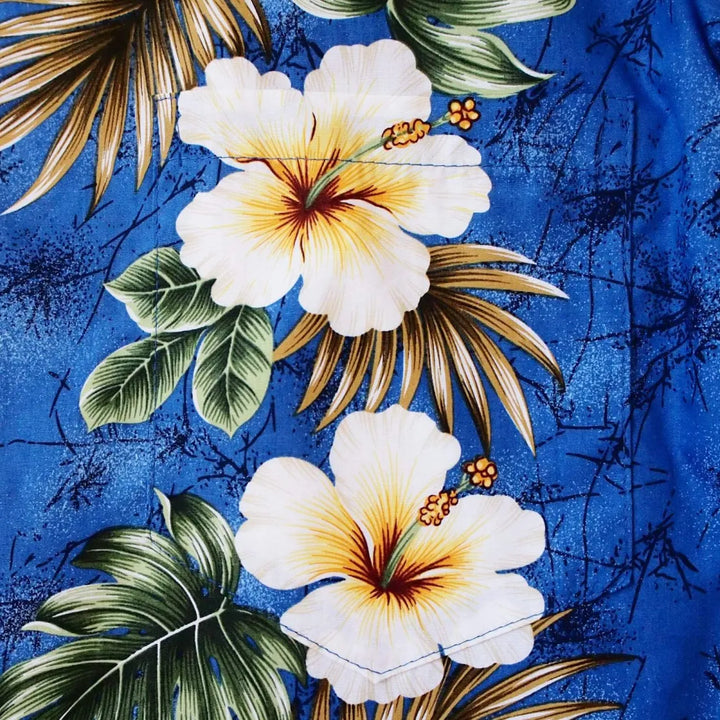 Hanauma Blue Hawaiian Cotton Shirt - Made in Hawaii