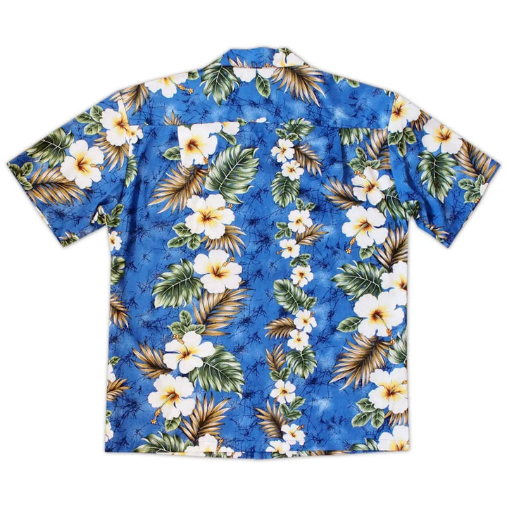 Hanauma Blue Hawaiian Cotton Shirt - Made in Hawaii