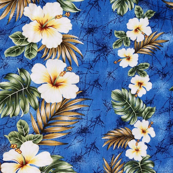 Hanauma Blue Hawaiian Cotton Shirt - Made in Hawaii