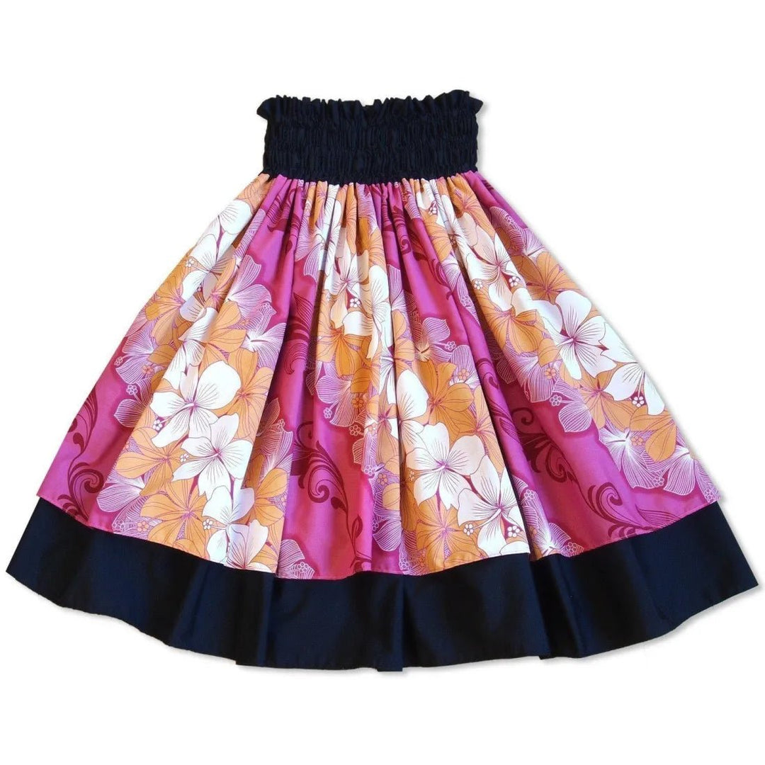 Happy Lei Pink Double Pa'u Hawaiian Hula Skirt – Authentic Hawaiian Pa'u Hula Skirt by Lavahut