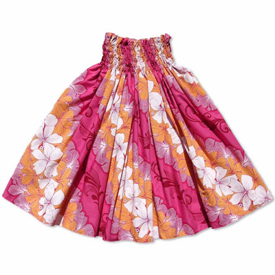 Happy Lei Pink Single Pa’u Hawaiian Hula Skirt - Made In Hawaii