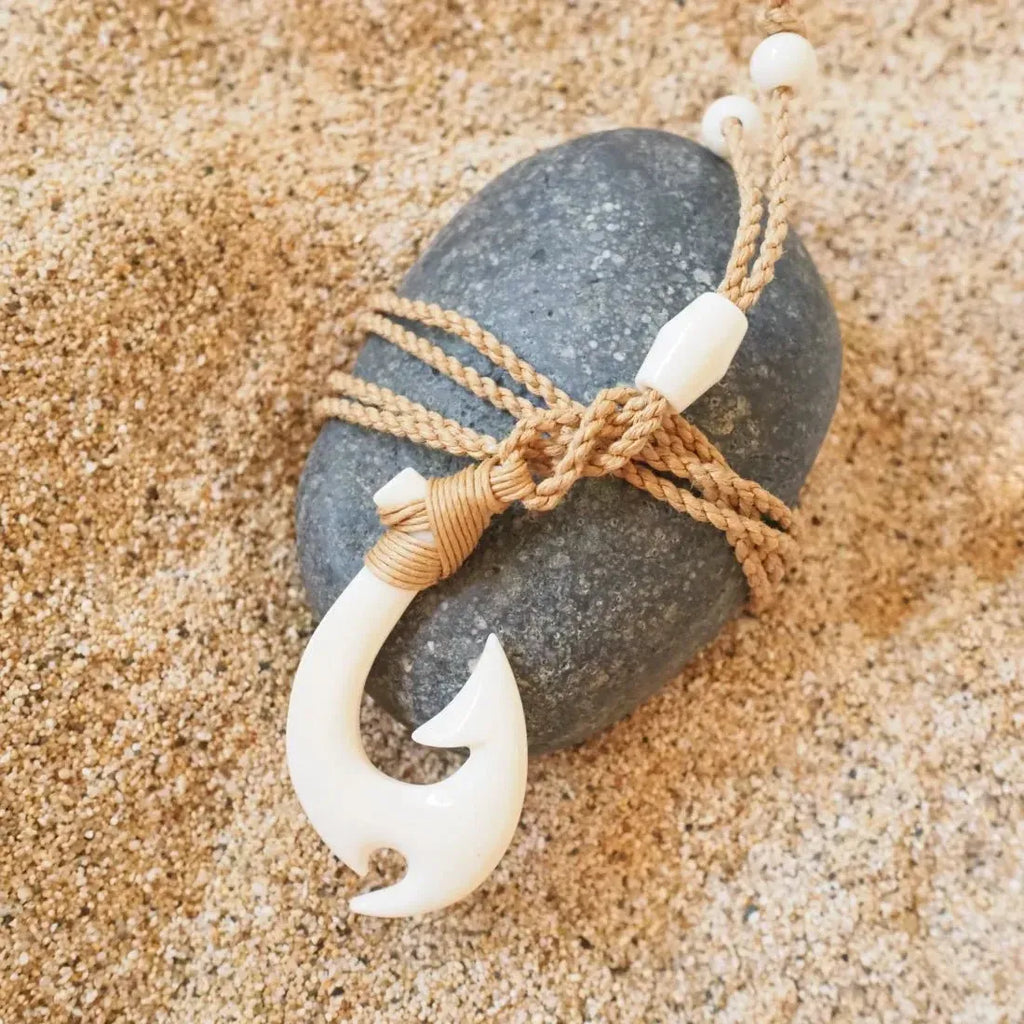 Hapuna Fish Hook Necklace Symbolizing Strength and Abundance