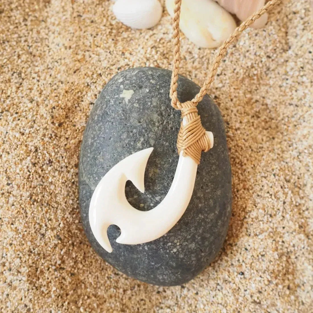 Hapuna Fish Hook Necklace Symbolizing Strength and Abundance