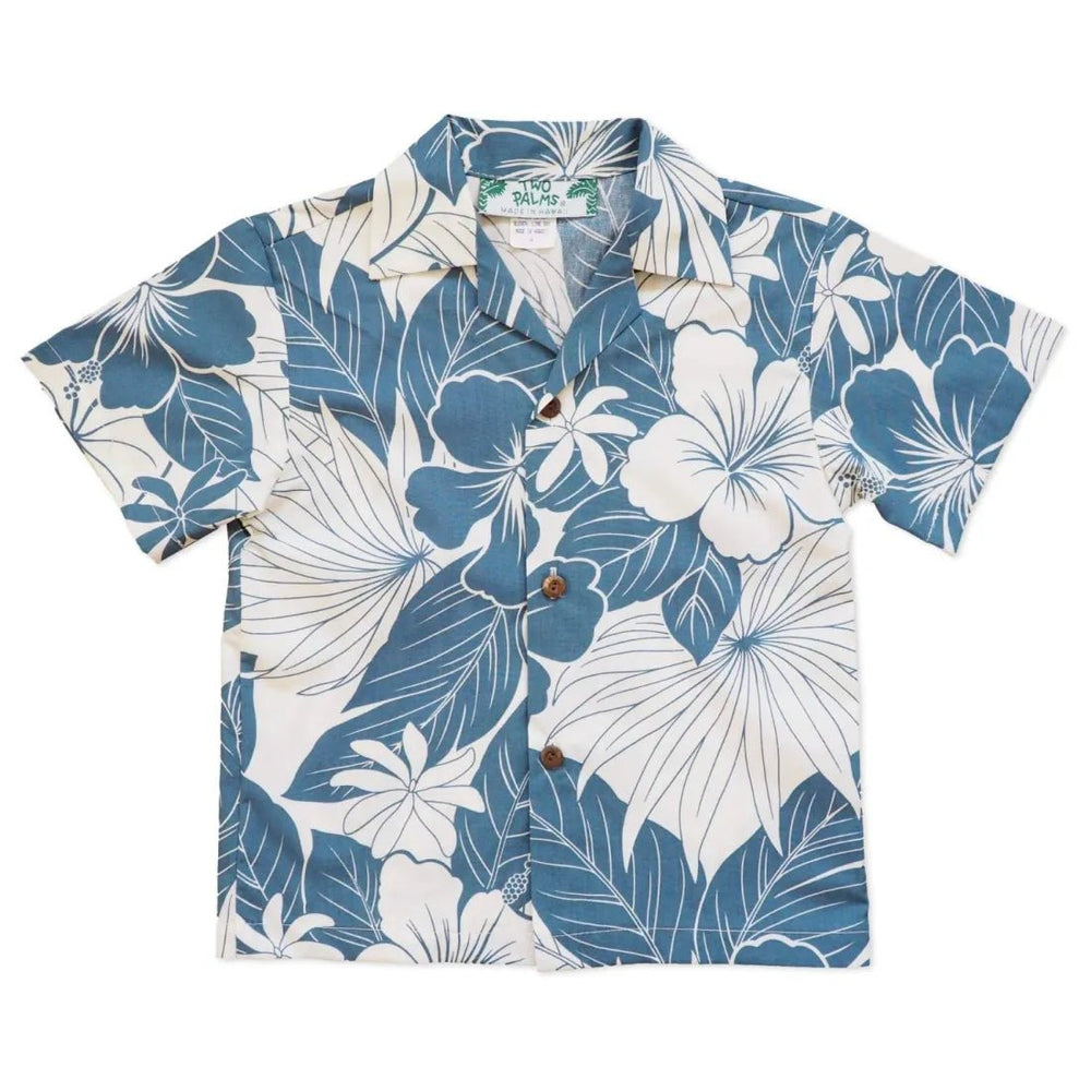 Haven Blue Hawaiian Boy Shirt – Authentic Hawaiian Boy's Hawaiian Shirts by Lavahut