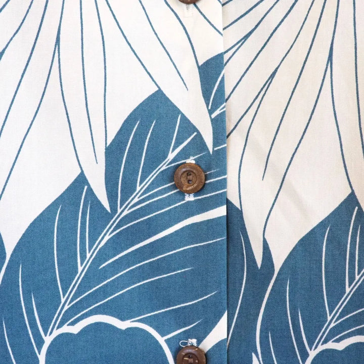 Haven Blue Lady’s Hawaiian Cotton Blouse - Made in Hawaii