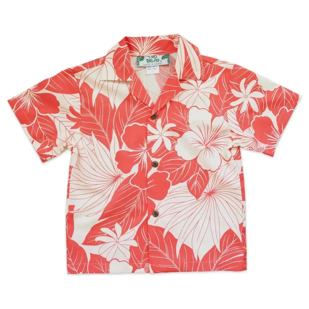 Haven Coral Hawaiian Boy Shirt Made in Hawaii