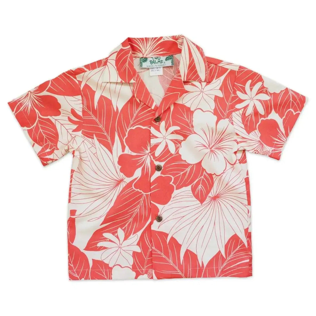 Haven Coral Hawaiian Boy Shirt Made in Hawaii