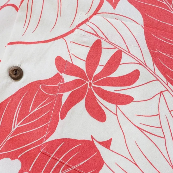 Haven Coral Hawaiian Cotton Shirt Made in Hawaii