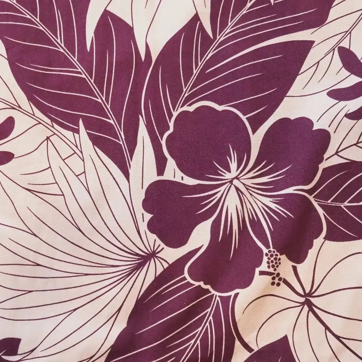 Haven Purple Hawaiian Cotton Shirt Made in Hawaii