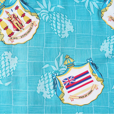 Hawaii Crest Aqua Hawaiian Rayon Shirt - Made