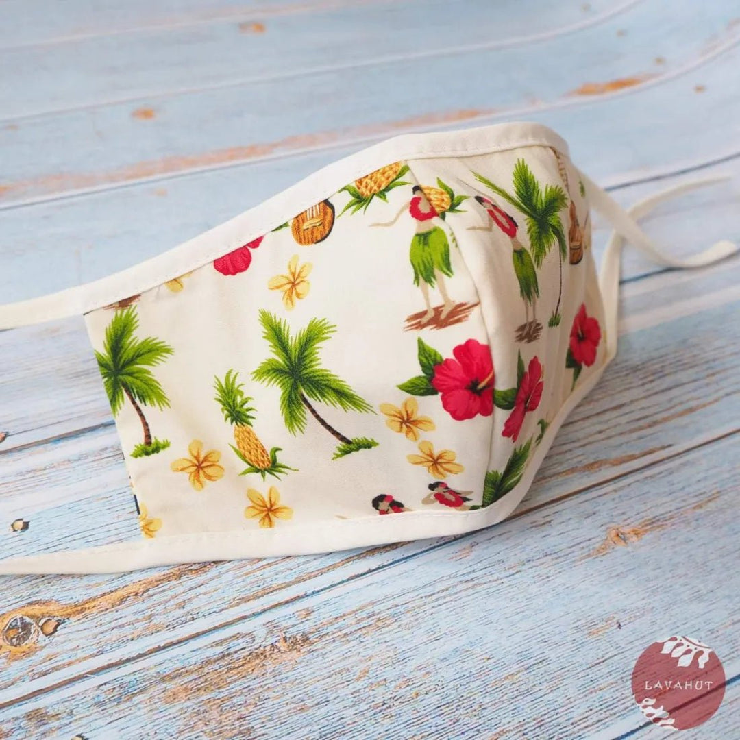 Hawaiian Children's Face Mask • Hula Girl – Authentic Hawaiian Face Mask by Lavahut