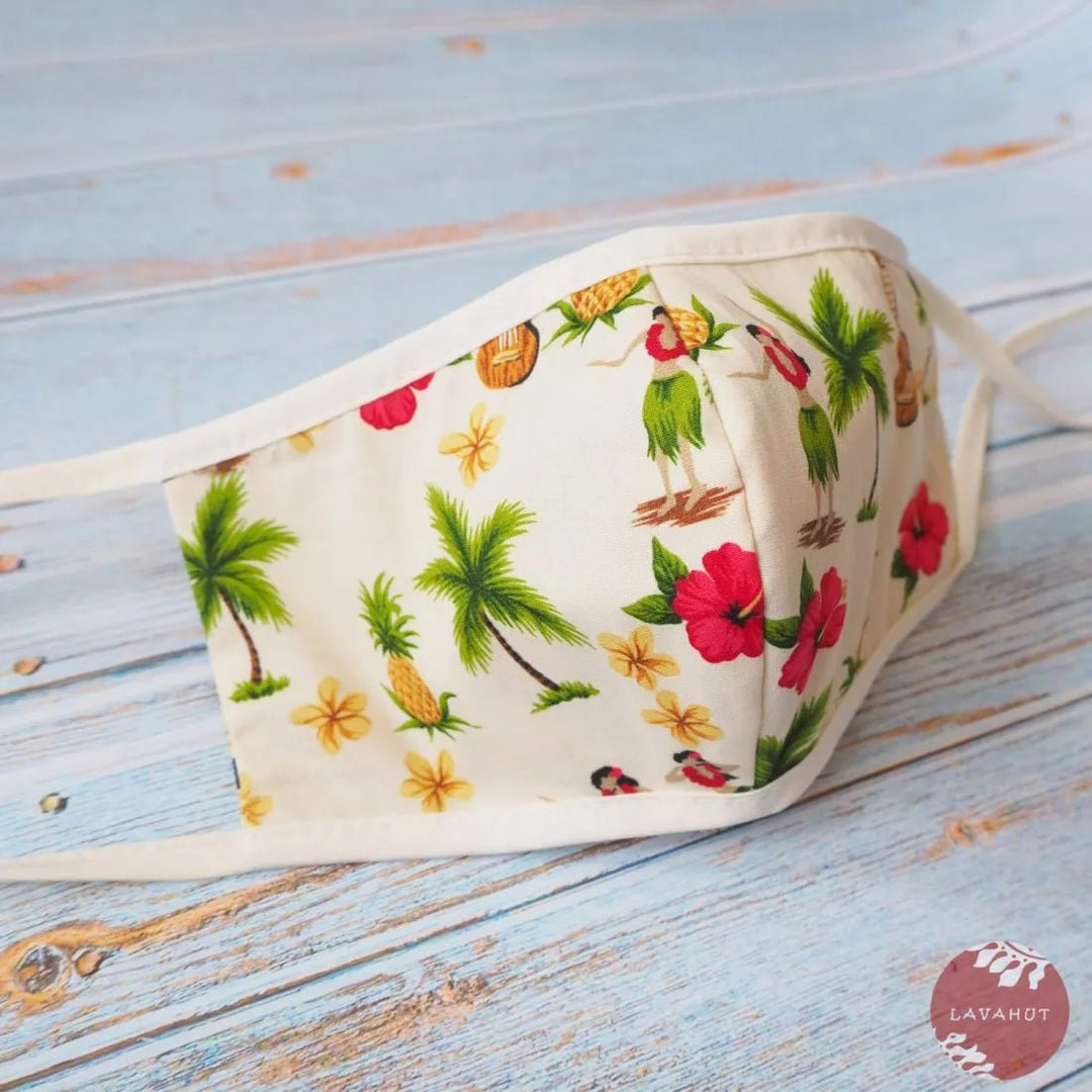Hawaiian Children's Face Mask • Hula Girl – Authentic Hawaiian Face Mask by Lavahut