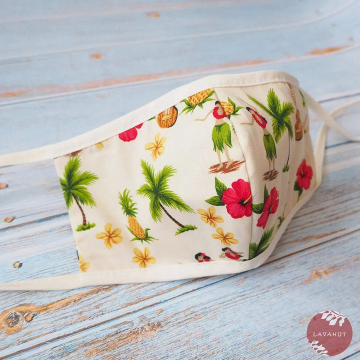 Hawaiian Children's Face Mask • Hula Girl – Authentic Hawaiian Face Mask by Lavahut