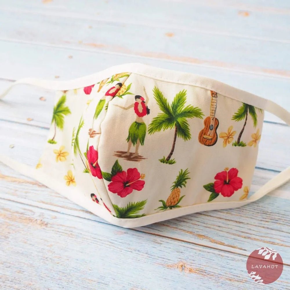 Hawaiian Children's Face Mask • Hula Girl – Authentic Hawaiian Face Mask by Lavahut