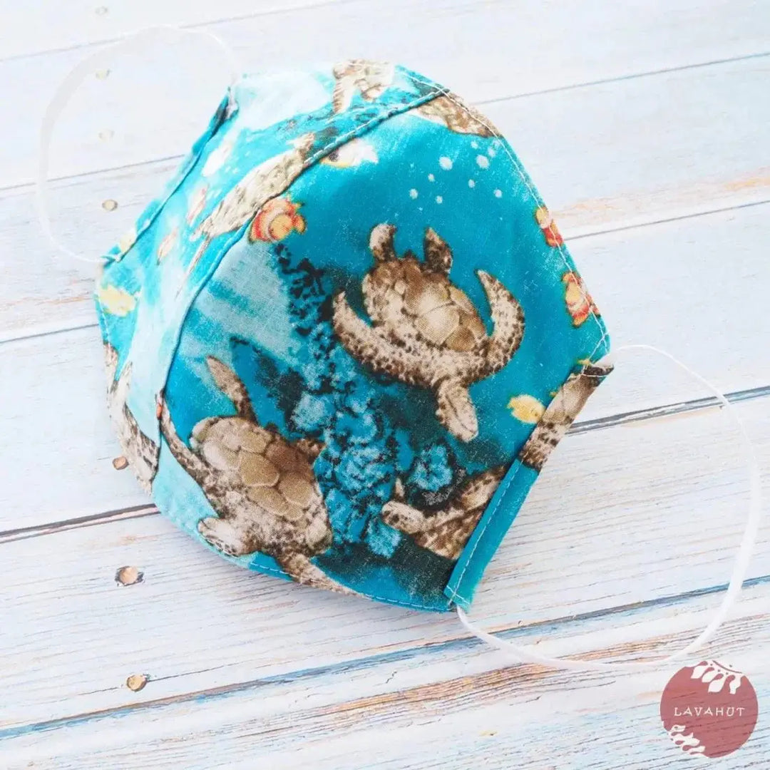 Hawaiian Face Mask • Aqua Honu - Made in Hawaii