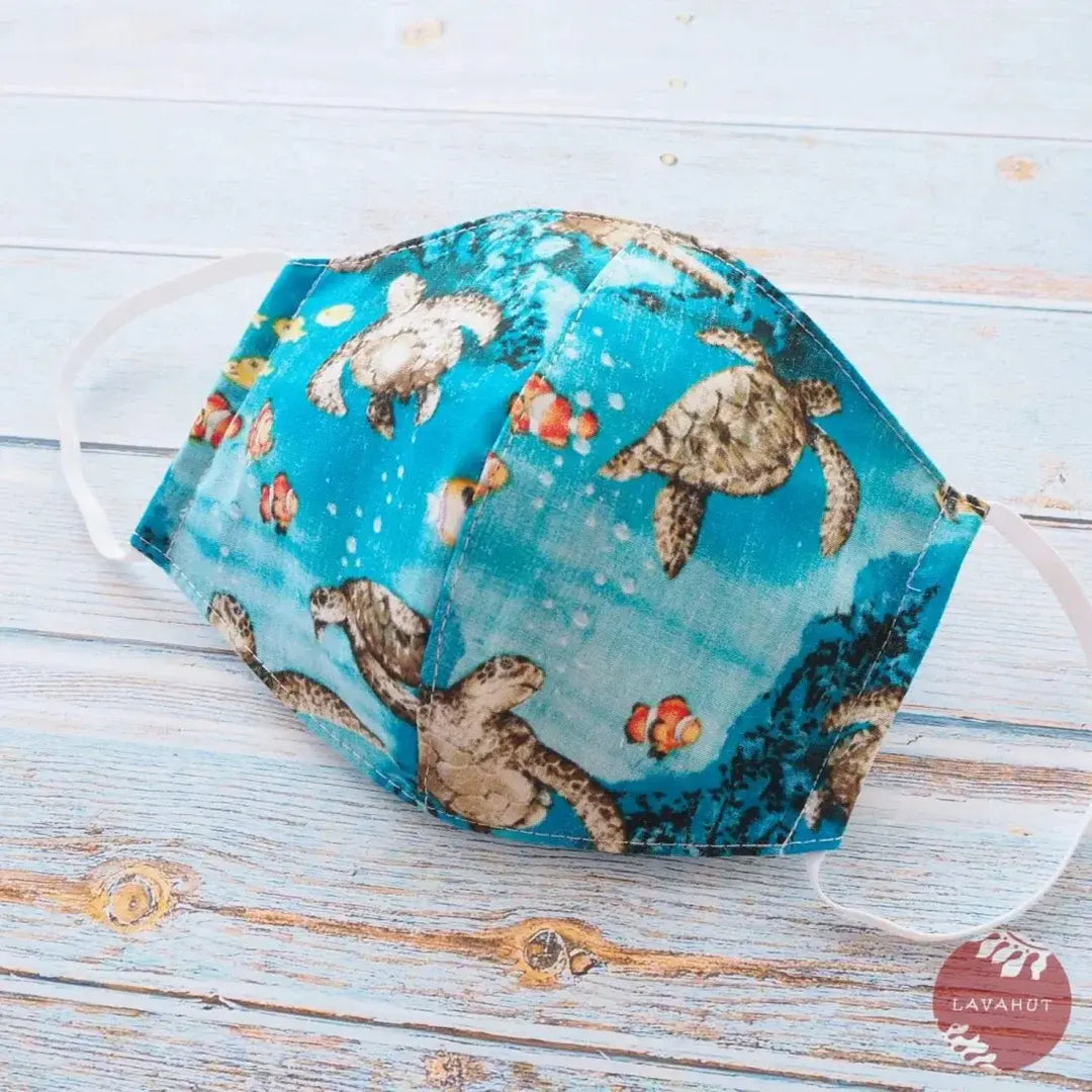 Hawaiian Face Mask • Aqua Honu - Made in Hawaii