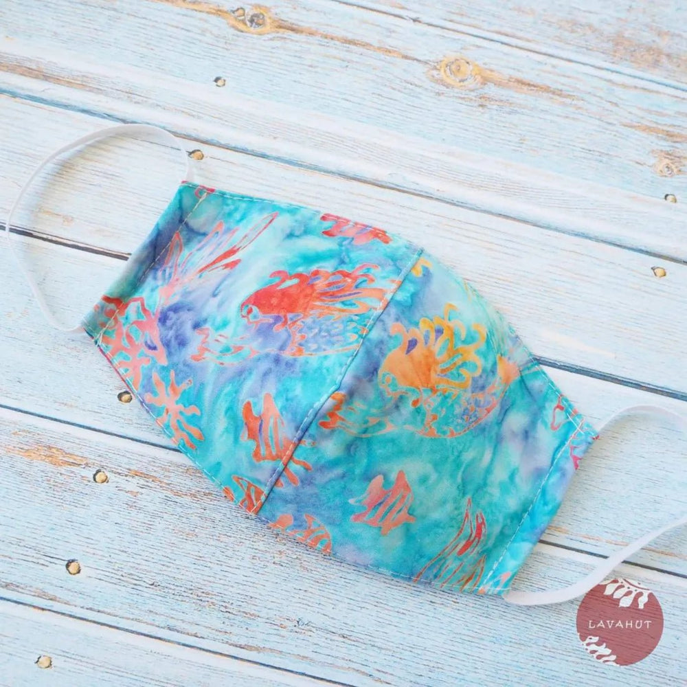 Hawaiian Face Mask • Aqua Tide Pool – Authentic Hawaiian Face Mask by Lavahut