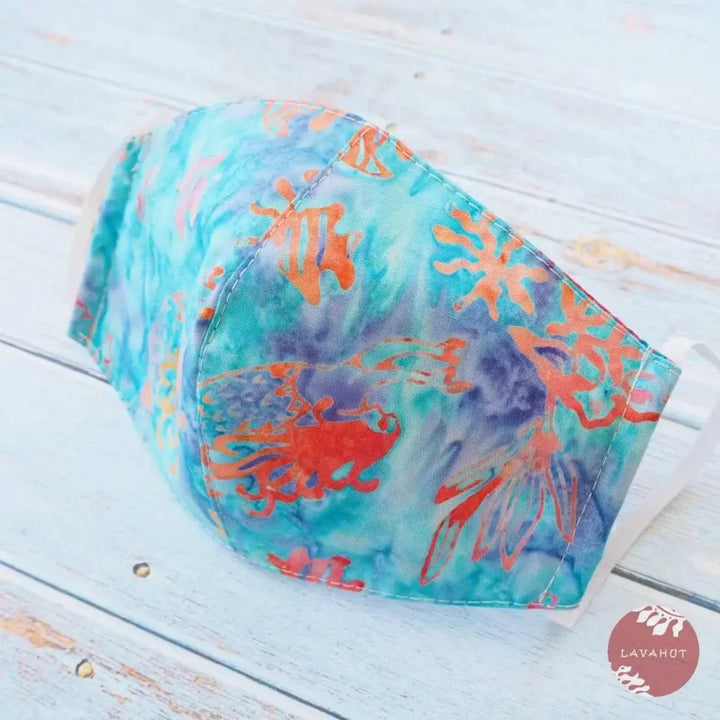 Hawaiian Face Mask • Aqua Tide Pool - Made in Hawaii
