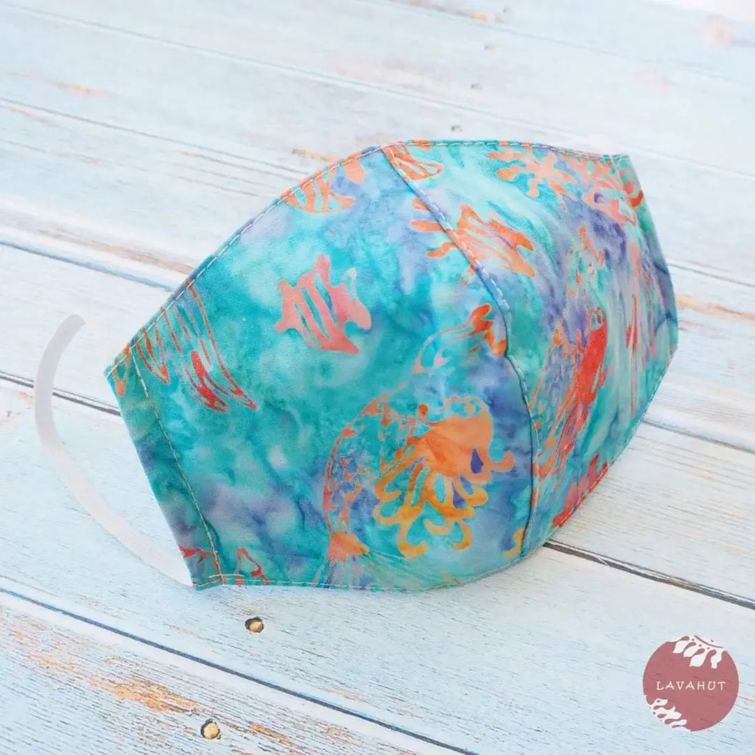 Hawaiian Face Mask • Aqua Tide Pool - Made in Hawaii