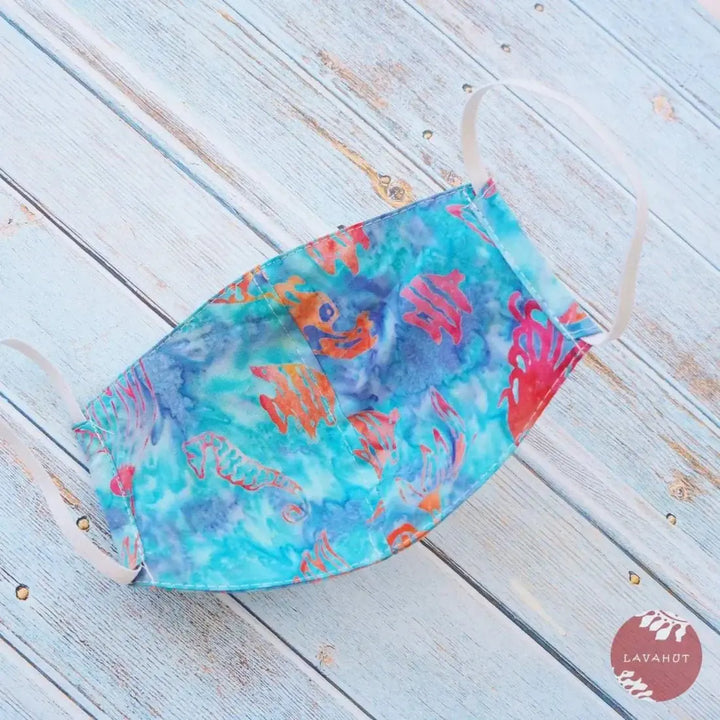 Hawaiian Face Mask • Aqua Tide Pool - Made in Hawaii