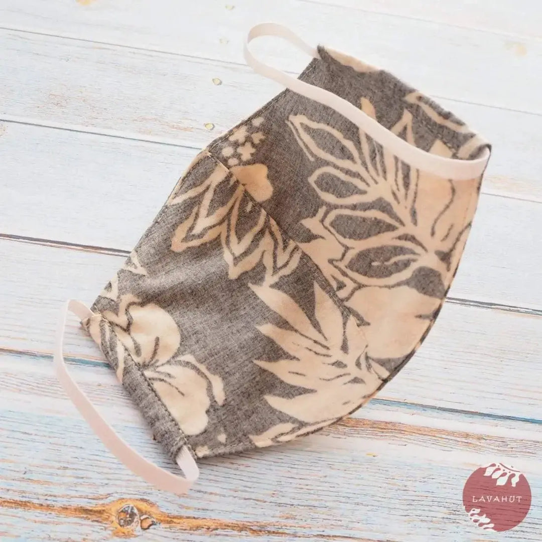 Hawaiian Face Mask • Black Lava Rock - Made in Hawaii