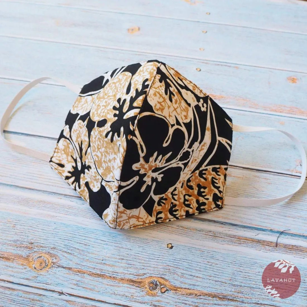 Hawaiian Face Mask • Black Sweet Pineapple – Authentic Hawaiian Face Mask by Lavahut