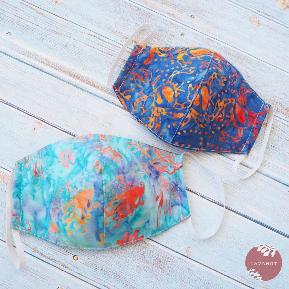 Hawaiian Face Mask • Blue Ghost Crabs – Authentic Hawaiian Face Mask by Lavahut