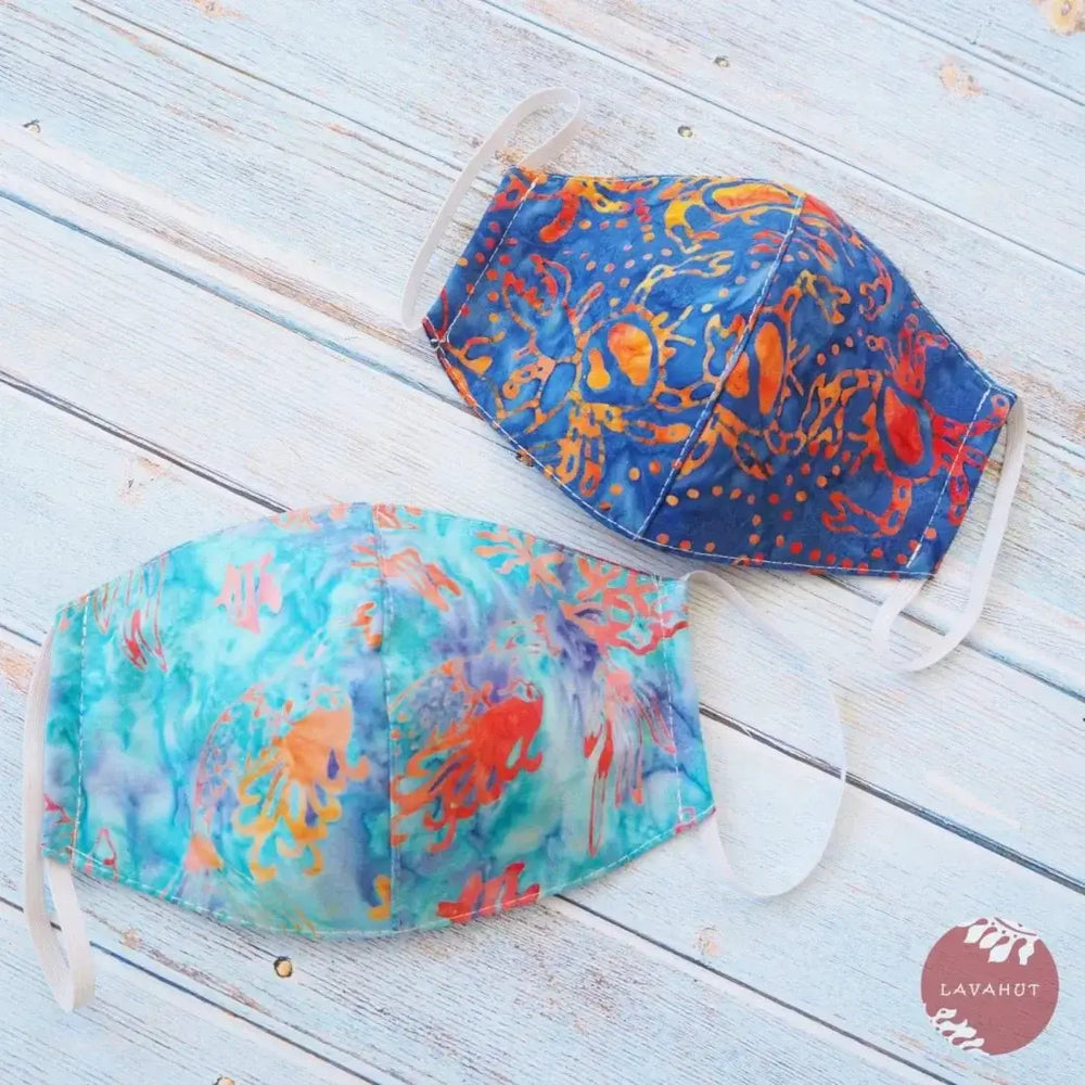 Hawaiian Face Mask • Blue Ghost Crabs - Made in Hawaii