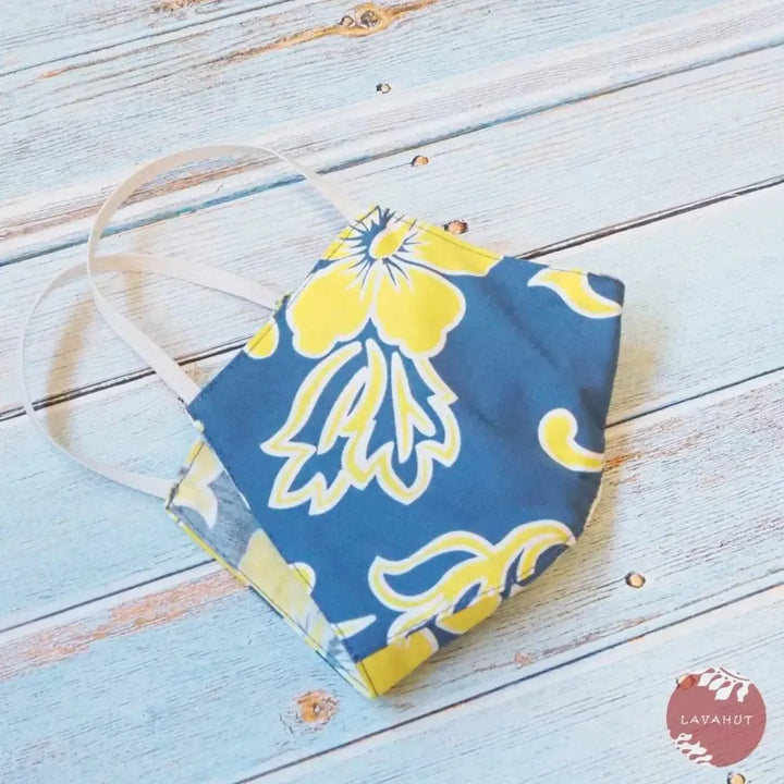 Hawaiian Face Mask • Blue Hang Loose - Made in Hawaii