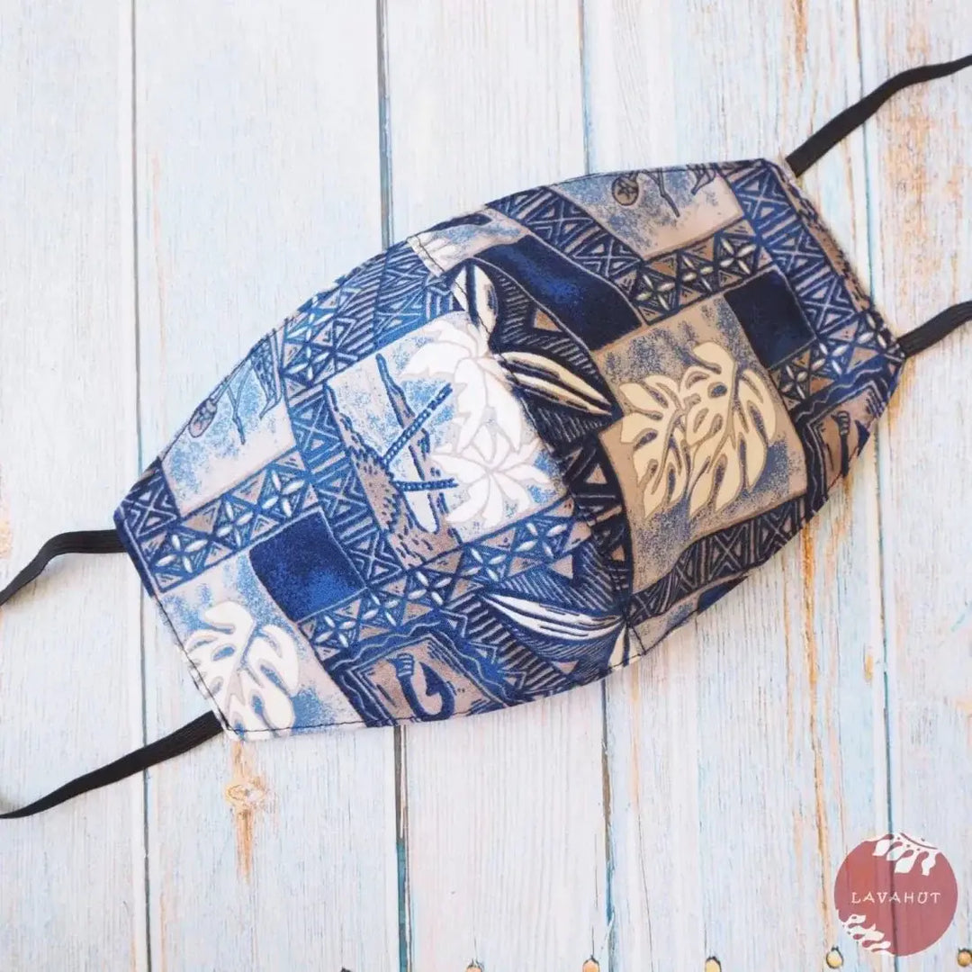 Hawaiian Face Mask • Blue He’eia - Made in Hawaii