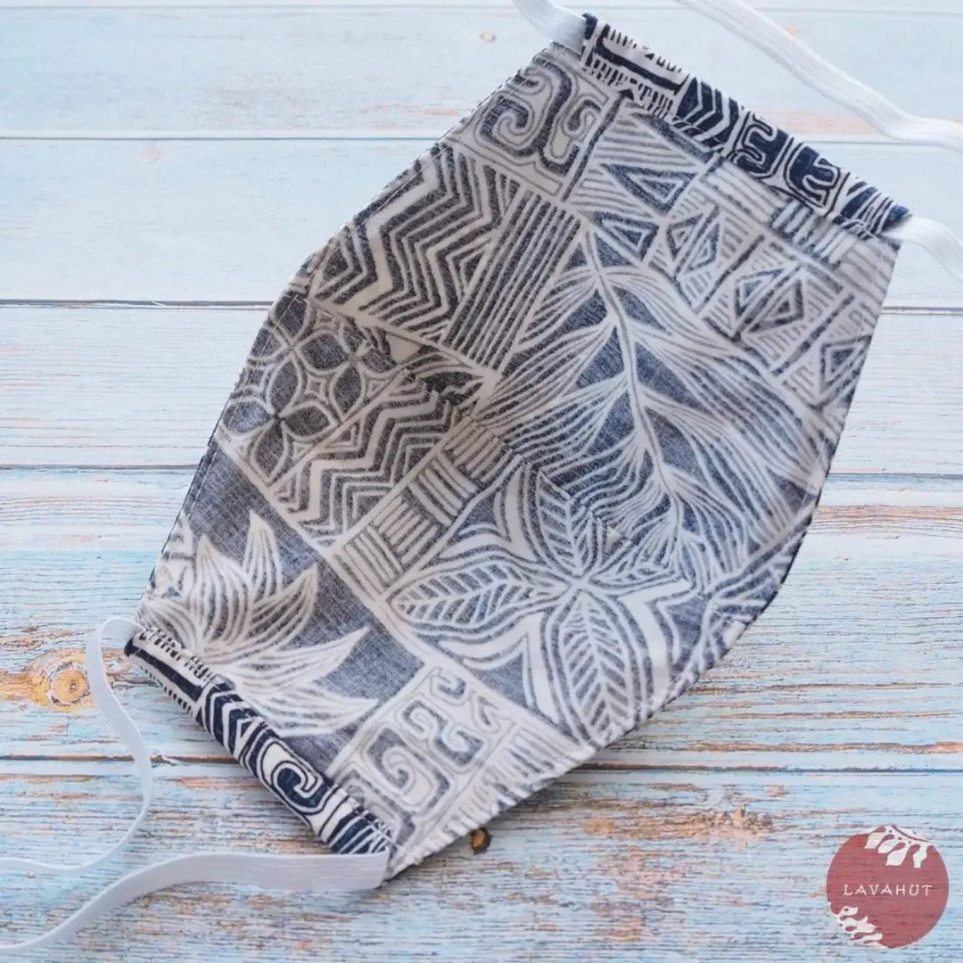 Hawaiian Face Mask • Blue Hilo - Made in Hawaii