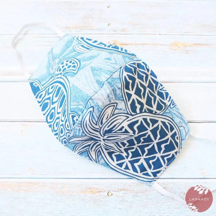 Hawaiian Face Mask • Blue Kaena - Made in Hawaii
