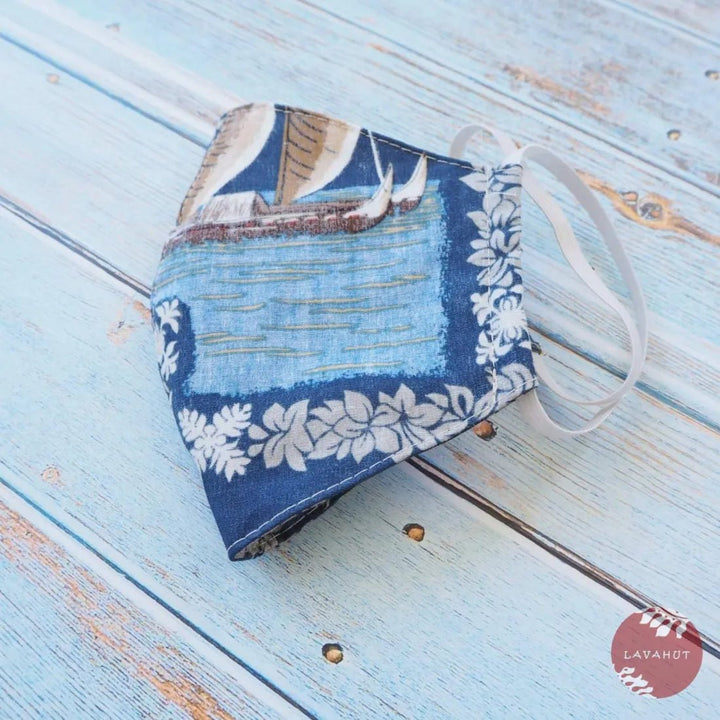 Hawaiian Face Mask • Blue Moana – Authentic Hawaiian Face Mask by Lavahut