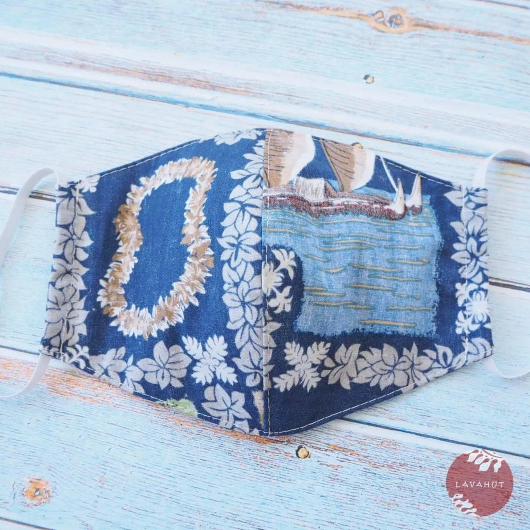 Hawaiian Face Mask • Blue Moana – Authentic Hawaiian Face Mask by Lavahut
