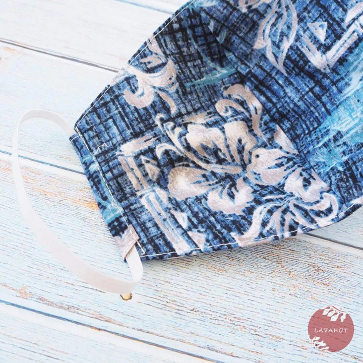Hawaiian Face Mask • Blue Rock Wall – Authentic Hawaiian Face Mask by Lavahut